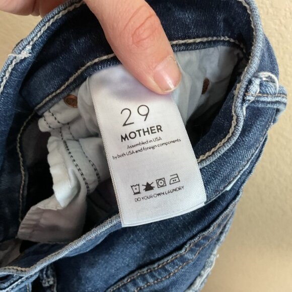 MOTHER Womens The Mid Rise Dazzler Ankle Jean Denim Teaming Up Size 29 - Picture 6 of 8